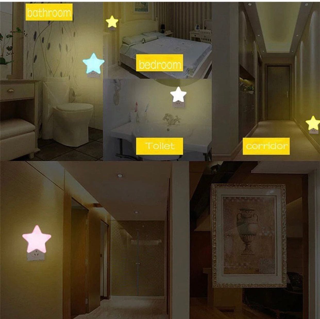 Mini Star LED Night Light, Sensor Control Energy Saving Decorations Light, Lighting Night Lamp Mini Star LED Night Light, Sensor Control Energy Saving Decorations Light, Lighting Night Lamp